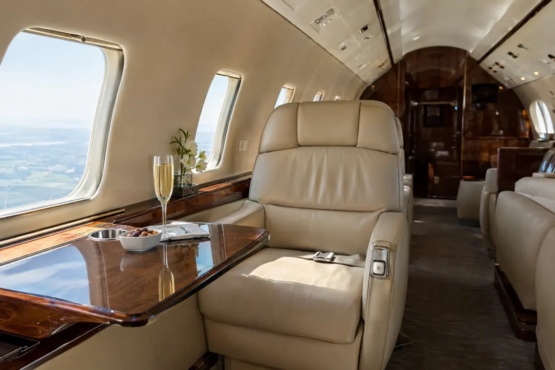 Private jet cabin