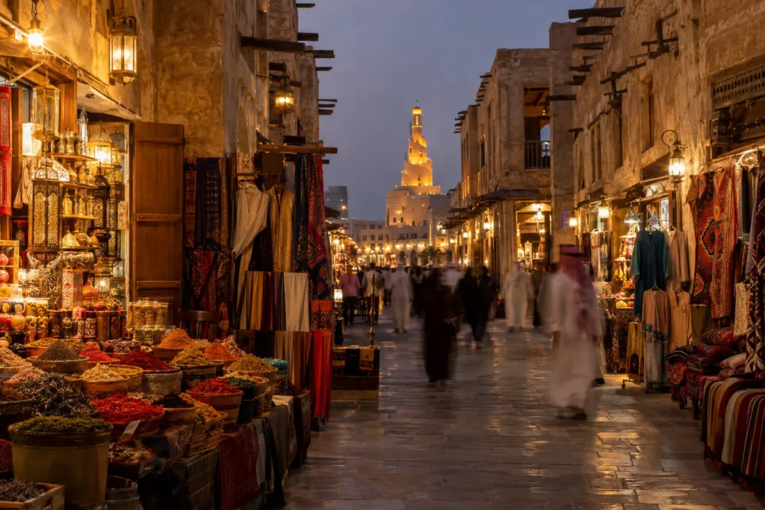 Souq Waqif in the evening